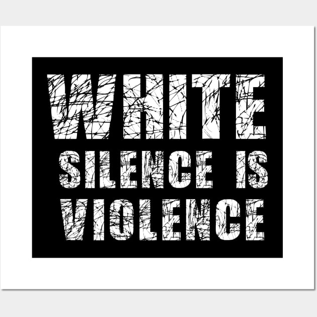 White Silence is Violence Wall Art by L  B  S  T store